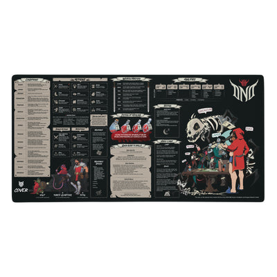 DND 5.5e Rules Reference Playmat | 2024 Dungeons & Dragons Quick Reference Desk Mat